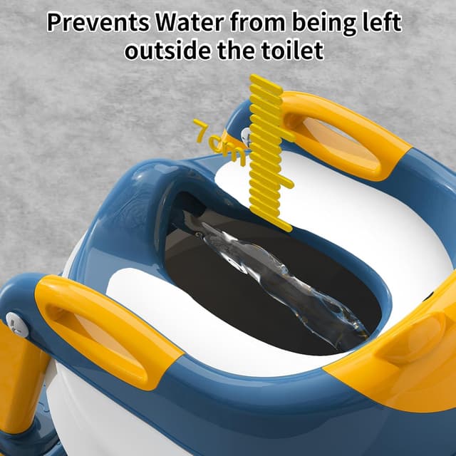 Detalle de KYYOKE Toilettensitz für Kinder mit Treppe (2-in-1) – höhenverstellbarer WC-Aufsatz fürs Töpfchentraining