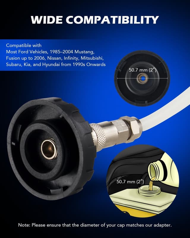 Detalle de Orion Motor Tech Pressure Bleeder (2.5L) with 50.7mm Adapter for 1-Person Brake Fluid Bleeding