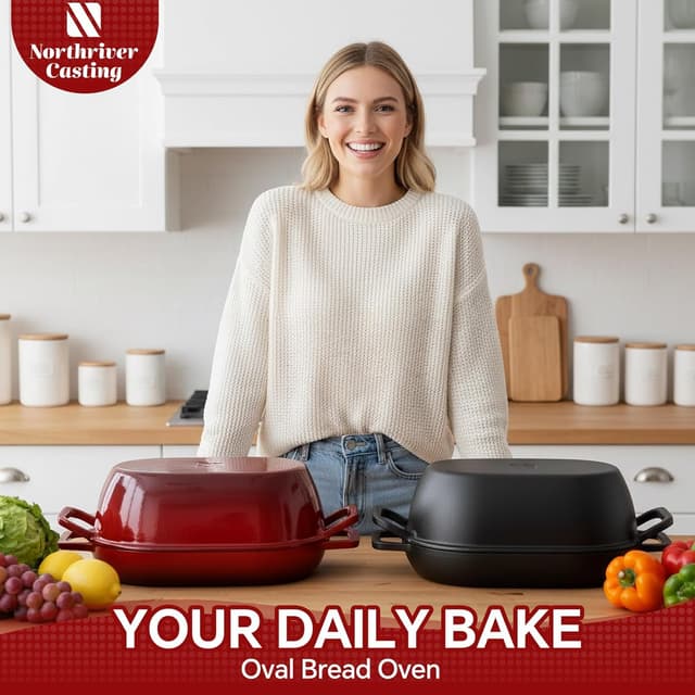 Thumbnail 6 de Northriver Casting 12x8 Oval Dutch Oven