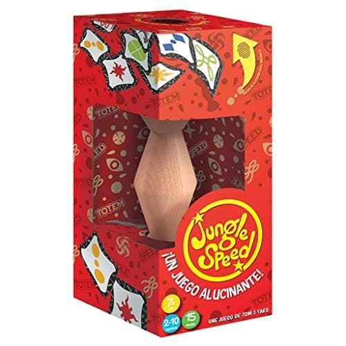 Detalle de Zygomatic Jungle Speed de Asmodee: juego de cartas rápido para 2 a 10 jugadores (7+), en español y portugués