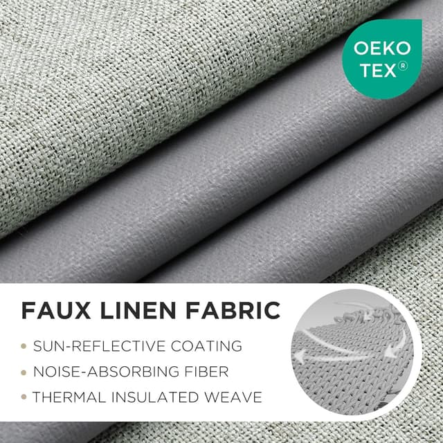 Detalle 2 de Rideaux occultants 140x225 cm, anti UV