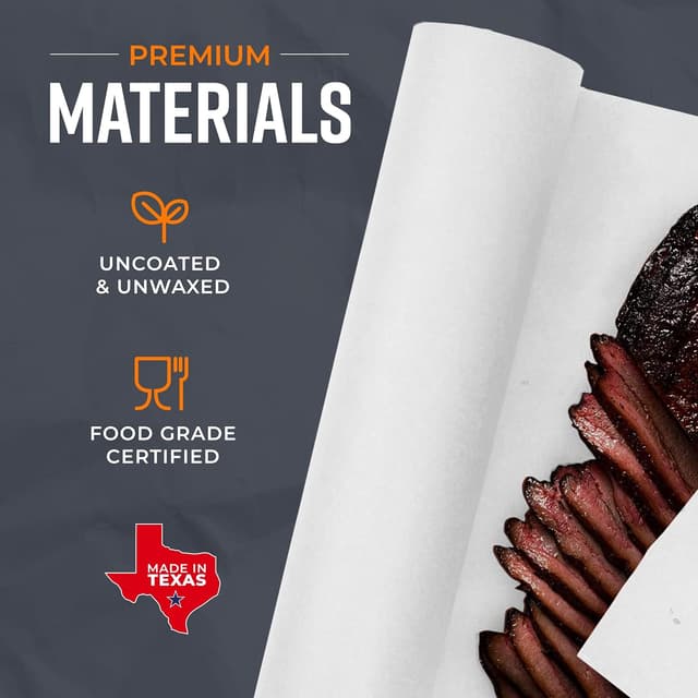 Detalle de Bryco Goods White Kraft Butcher Paper Roll (18 in x 1200 in) for BBQ, Wrapping & Smoking