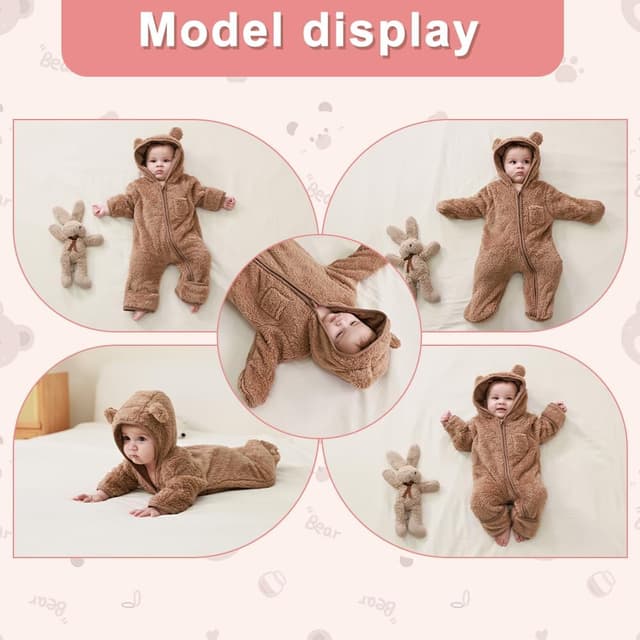 Detalle 2 de AiWMGL Newborn Bear Romper 280g