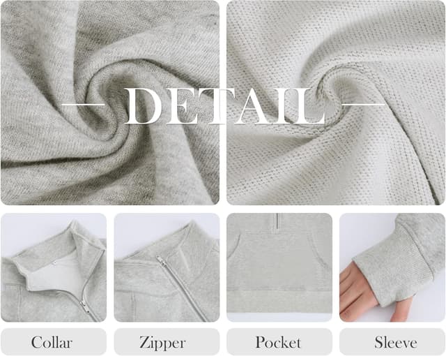 Detalle de Friptspyg Sweat à capuche en velours pour femme — pull polaire hiver avec grande poche