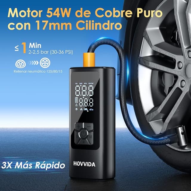 Detalle 2 de HOVVIDA Compresor de aire portátil 150 PSI