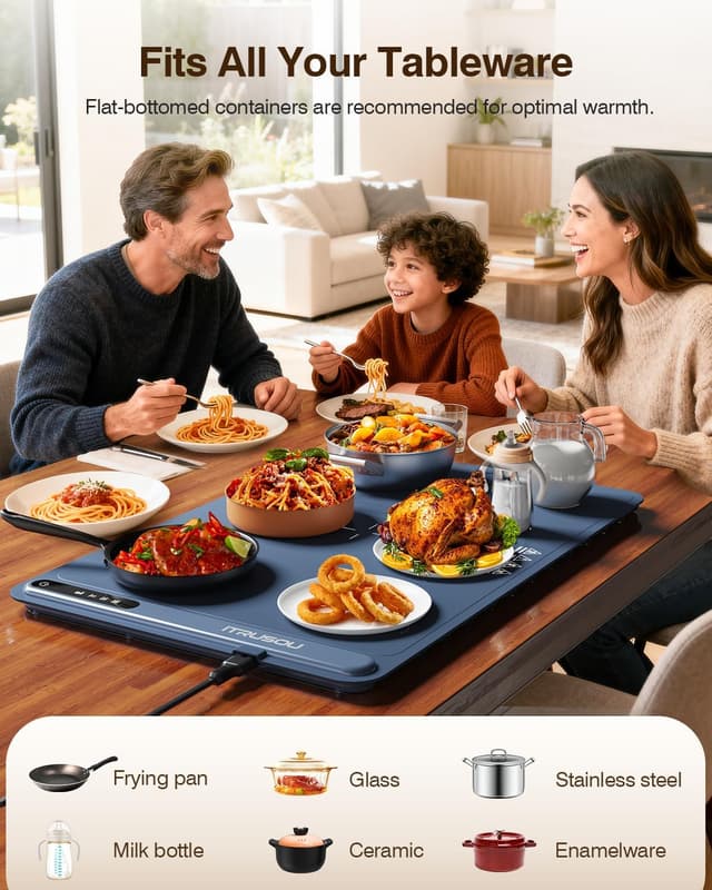 Detalle 2 de iTRUSOU Electric Warming Tray 3 Settings 🍽