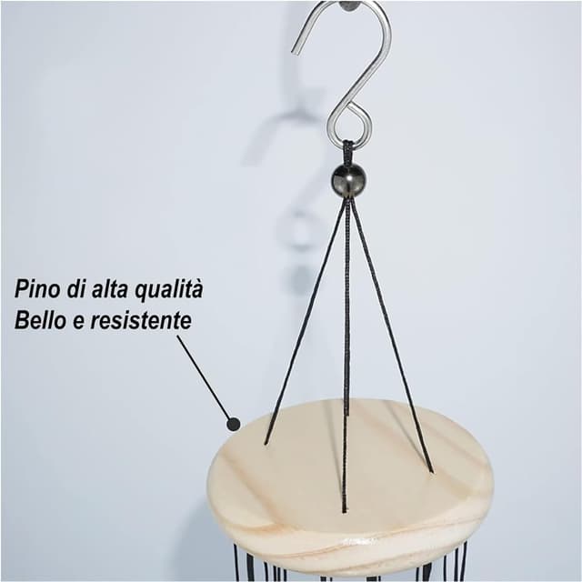 Detalle 2 de Wind Chime with 12 aluminium tubes, 55cm