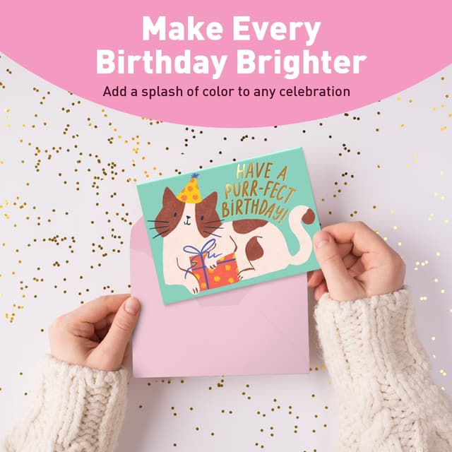 Thumbnail 5 de S&O Happy Birthday Card Set 50‑pack 4x5.5