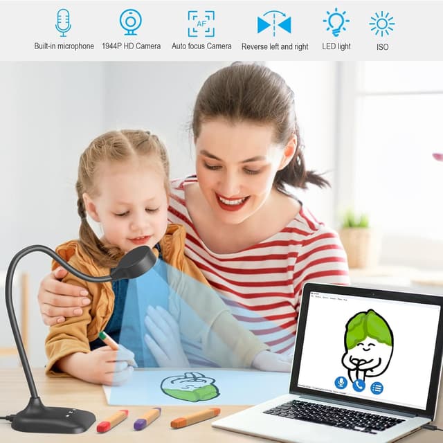 Detalle 2 de THUSTAND Cámara de Documentos USB con Luz LED para Enseñanza