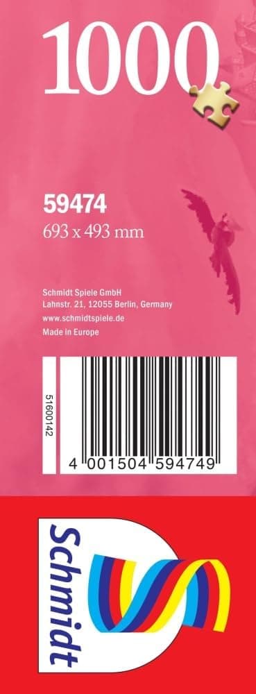 Detalle 2 de Schmidt Spiele 59474 Thomas Kinkade Disney Dornröschen 1000 Teile Puzzle