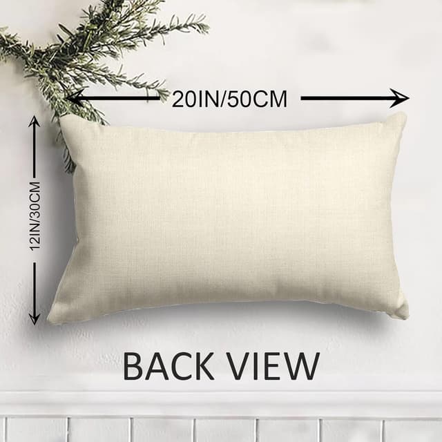 Thumbnail 4 de ZWJD Kissenbezug 30x50 cm im 4er-Set (Grau) – Leinen-Mischgewebe für Deko-Kissen, innen & außen