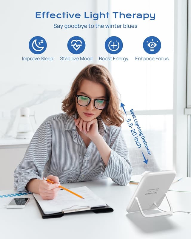Thumbnail 3 de SAD Lamp 10,000 lux light therapy lamp