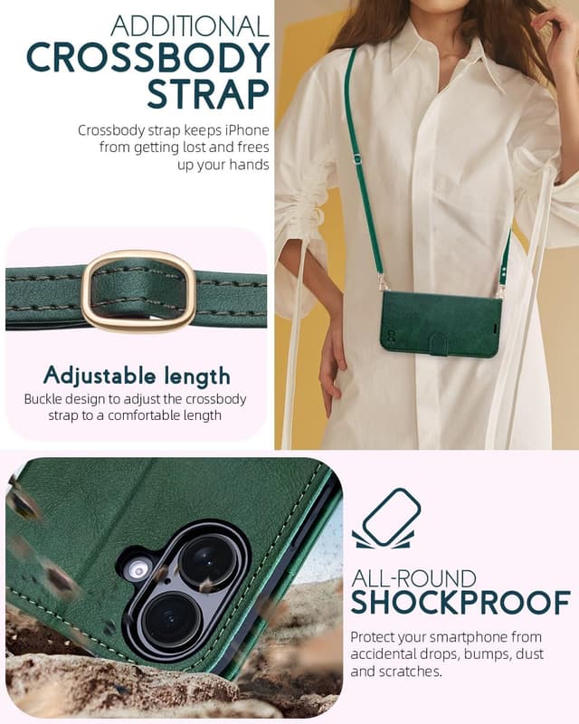 Thumbnail 2 de OCASE iPhone 16 Hülle mit Handykette