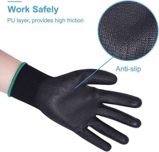 Thumbnail 2 de PU coated safety work gloves EN388 M/8