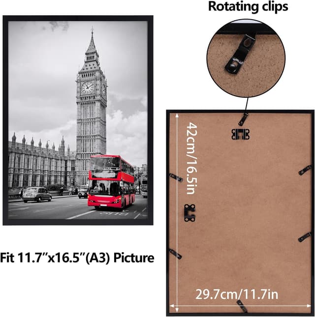 Detalle 2 de A3 picture frame Giftgarden black