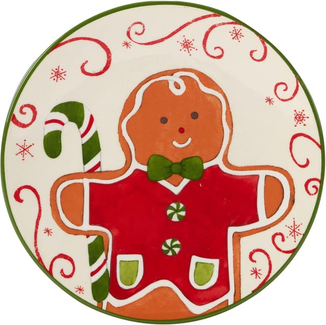 Detalle de Certified International Holiday Magic Gingerbread 6" Canape Plates (Set of 4)