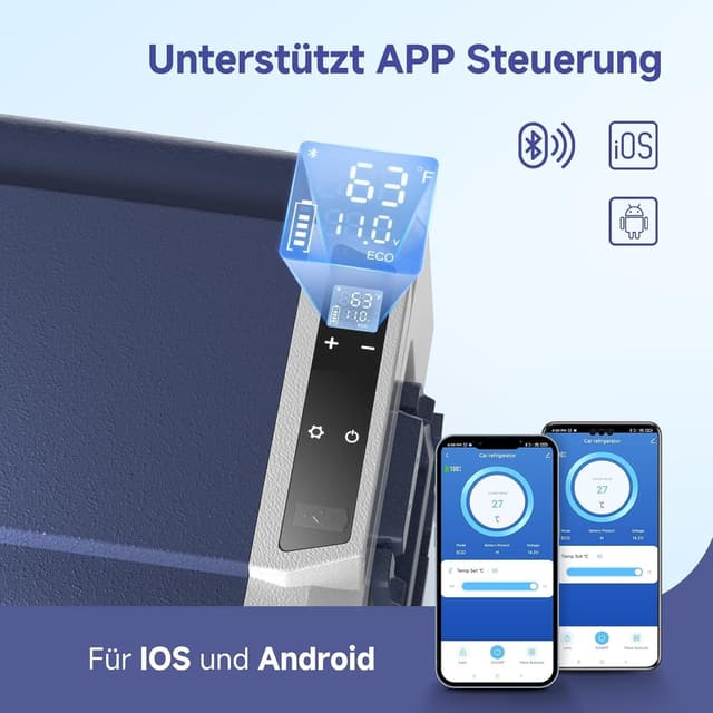 Detalle de AAOBOSI Kompressor-Kühlbox 36L mit App-Steuerung (12V/230V), -20 bis 20°C