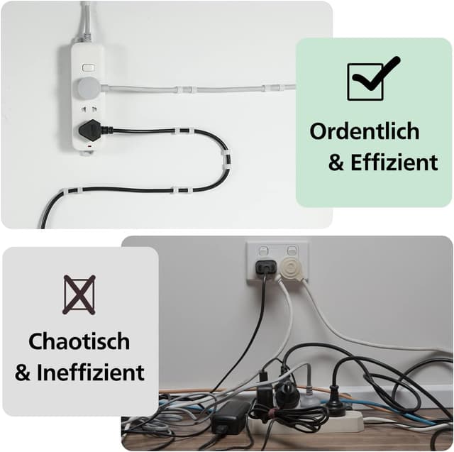 Detalle 2 de AGPTEK 30PCS Clips Câbles adhésifs 0,7 cm