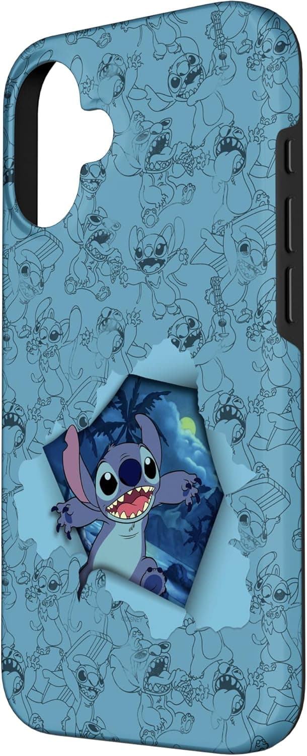 Detalle 2 de Coque iPhone 16 Lilo & Stitch Tropical