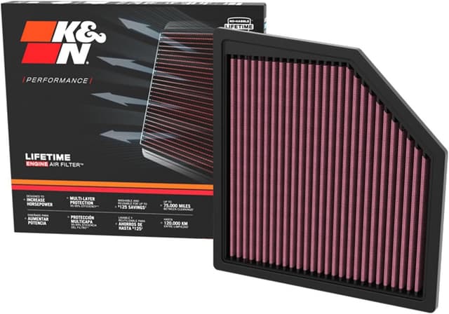 Detalle de K&N filtre à air de remplacement 33-3180 pour BMW X1 (U11) & BMW Active Tourer (U06)