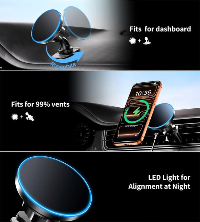 Thumbnail 2 de BHHB 15W Soporte Magsafe para coche