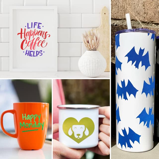 Detalle de Matte Metallic Permanent Vinyl Roll for Cricut (12" x 5ft) in Champagne Gold