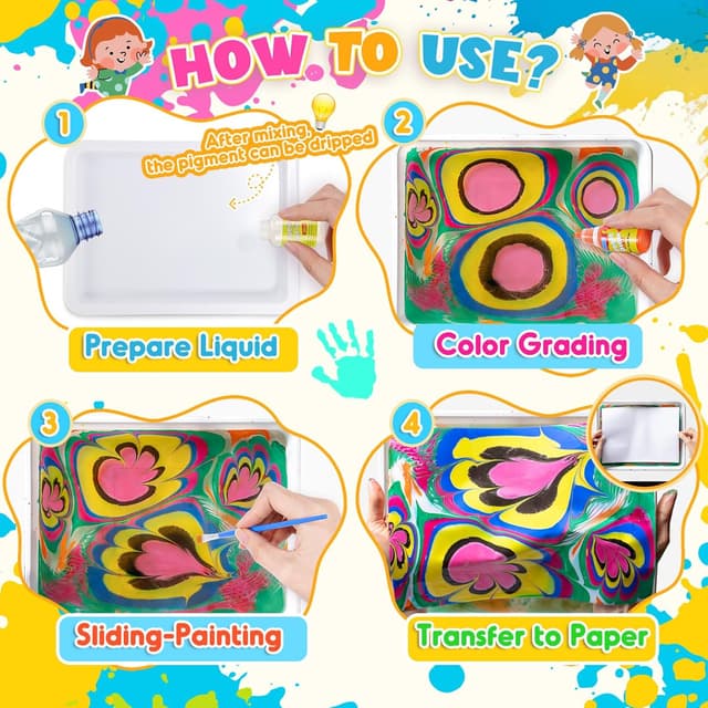 Detalle de Hapikids glow water marbling paint 30ml