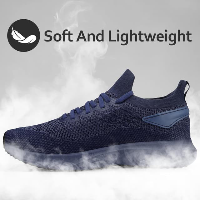 Detalle de Giniros Herren Turnschuhe & Sneaker – atmungsaktive Slip-on Sportschuhe für Fitness, Jogging und Alltag