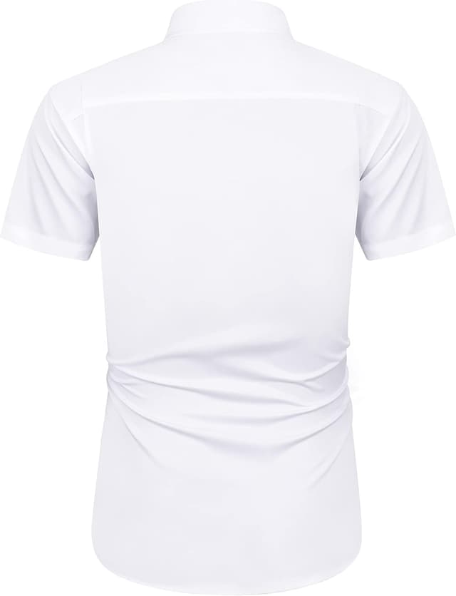 Detalle de J.VER men’s short sleeve non-iron stretch dress shirt (regular fit) – summer business & smart casual button-down