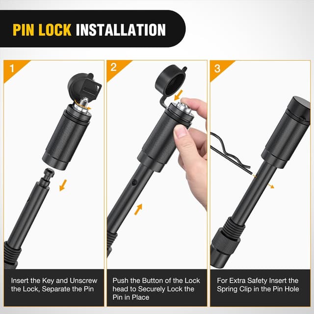 Detalle de Nilight Adjustable Hitch Ball Mount 7500 lbs