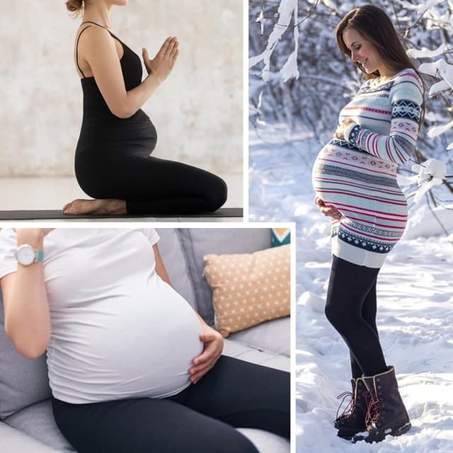 Thumbnail 6 de beifon Umstandsleggings Thermo High Waist mit Futter für Schwangerschaften