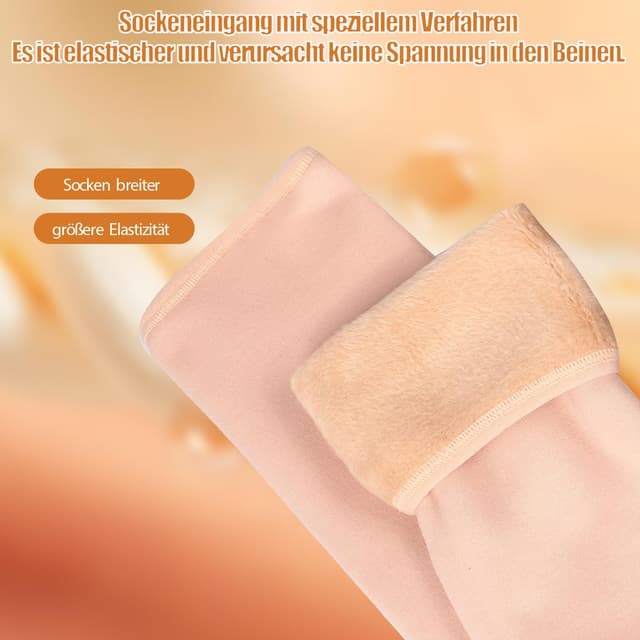 Detalle de Schneestrümpfe Set (4 Paar) mit Futter: warm im Winter, für Schuhgrößen 38–48