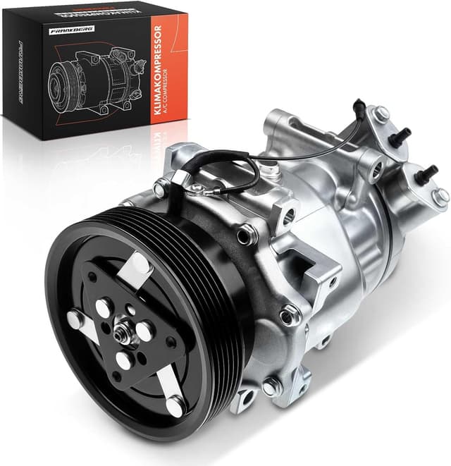 Imagen de Frankberg Klimaanlagen Kompressor mit Kupplung 135+20 ml Öl en OfertitasTOP