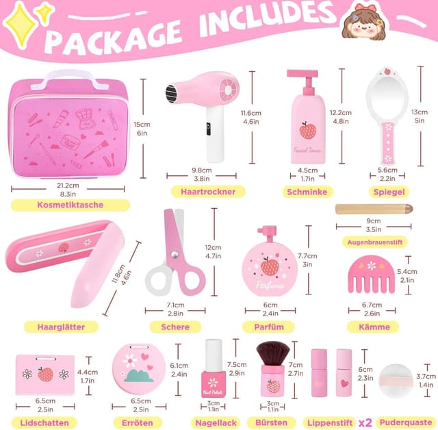 Thumbnail 4 de GAGAKU Holz Kinderschminke Set 16-teilig