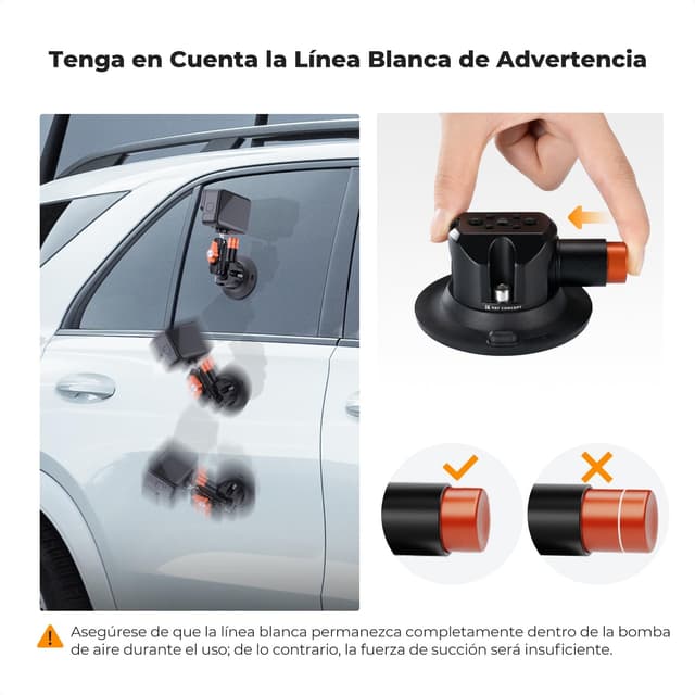 Detalle de K&F CONCEPT Kit 2 ventosas 3" para coche