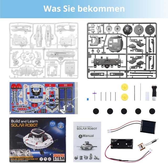 Thumbnail 6 de OMWay Solar Roboter Kinder-Spielzeug (6-in-1) ab 8 Jahren – STEM Bausatz mit Solarpanel