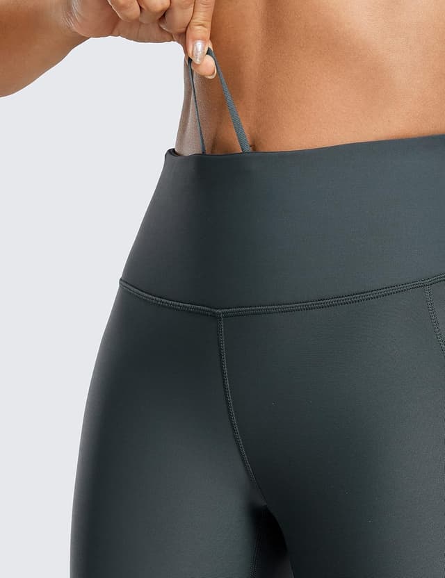 Detalle de CRZ YOGA Leggings thermiques femme taille haute avec poches – doublure polaire pour l’hiver