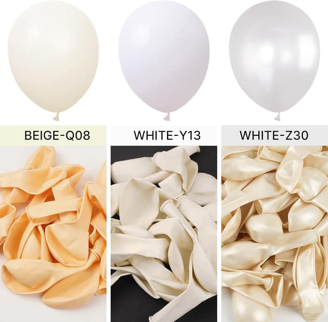 Thumbnail 4 de PartyWoo White Balloons 140 pcs