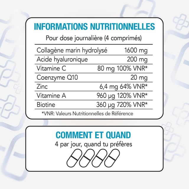 Detalle 2 de Collagène Marin + Acide Hyaluronique PiùLife (2000 mg) – gélules pour peau, cheveux et articulations