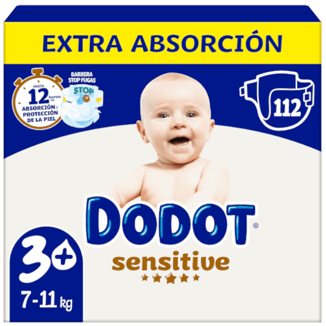 Imagen de Dodot Pañales Sensitive T3+ 112 uds 🧷 en OfertitasTOP