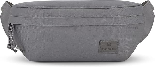 Detalle de JOHNNY URBAN Riñonera Gris 🌧️ para Deportes y Viajes