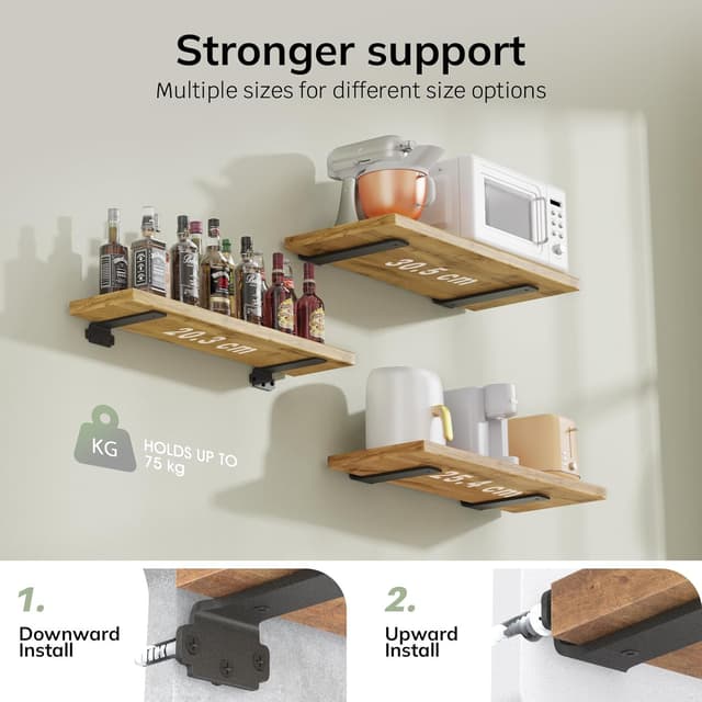 Thumbnail 2 de WELDUN 15 cm Floating Shelf Brackets 75kg