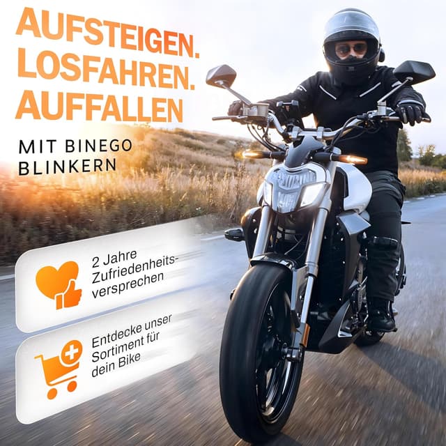 Thumbnail 5 de Binego 4x LED Blinker Motorrad mit Lauflicht