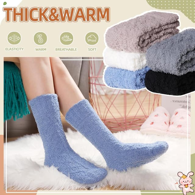 Thumbnail 1 de Velice Womens Fuzzy Socks 5 Pairs
