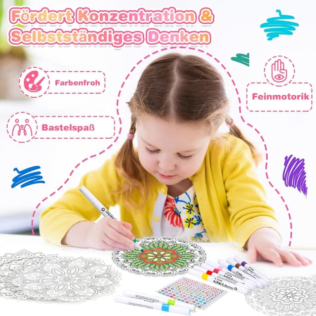 Detalle 2 de DIY Fensterkunst Bastelset mit 12 Motiven für Kinder