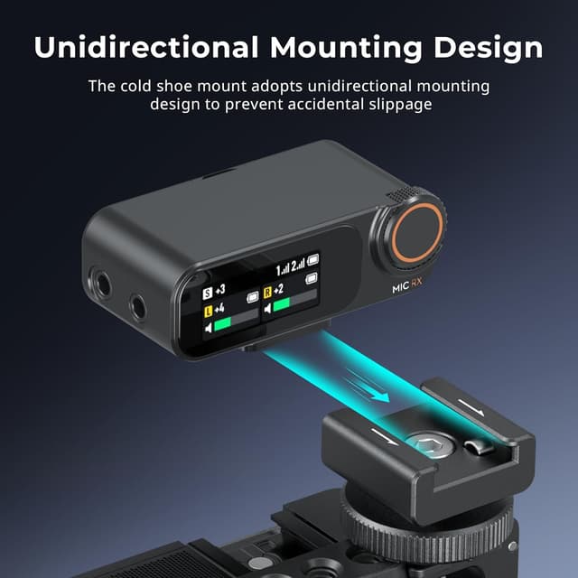 Detalle de SMALLRIG 4822 – Adaptateur de montage avec cold shoe pour micro sans fil