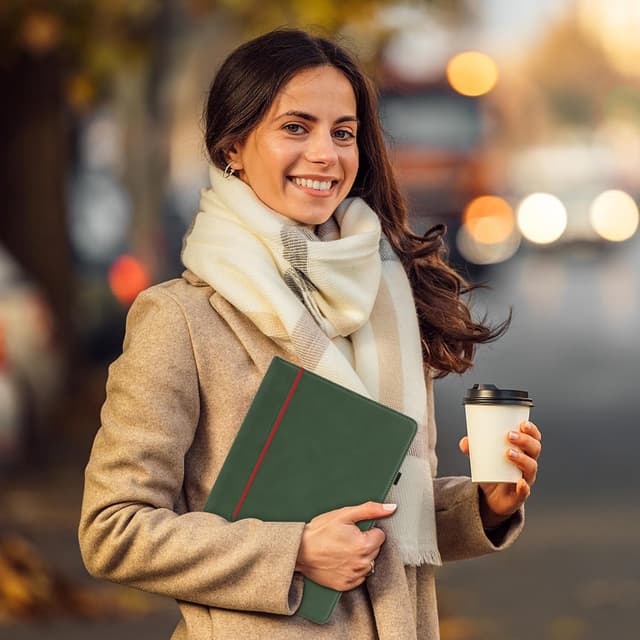 Detalle de AsWant Hülle für Huawei MediaPad M5 / M5 Pro (10,8 Zoll) – ultradünnes PU Leder mit Stand und TPU-Innenschutz, grün