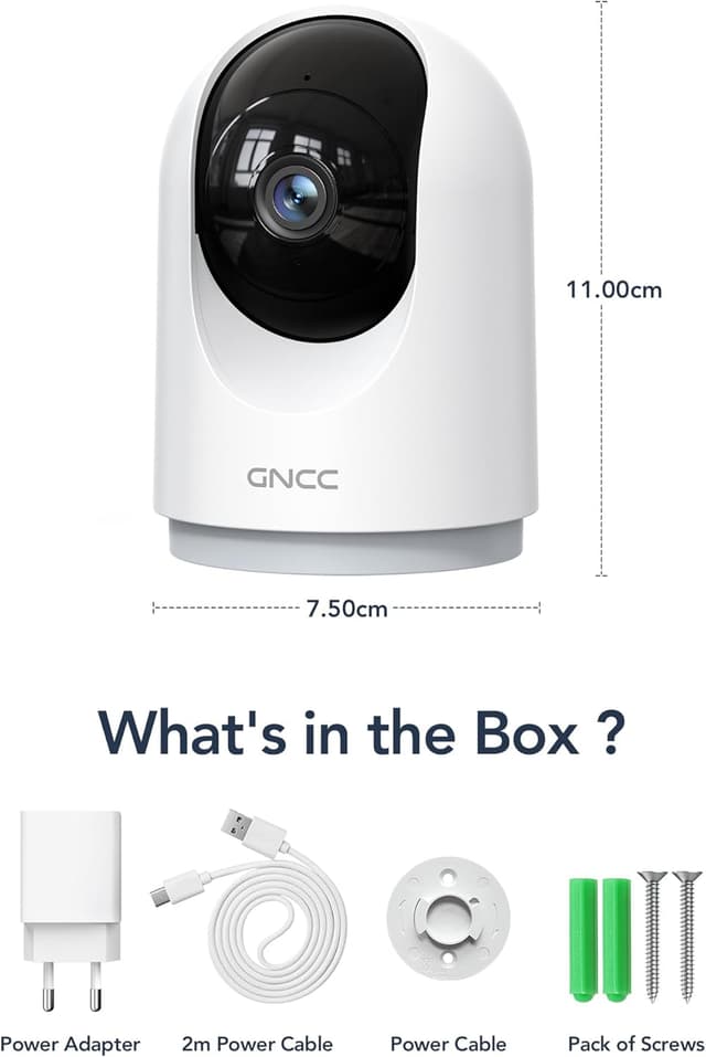 Thumbnail 6 de GNCC 2K/3MP Indoor Security Camera WiFi