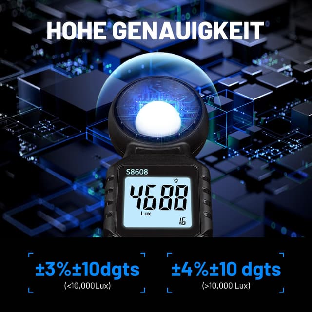 Detalle 2 de Luxmeter Mcbazel Digital 200.000 Lux