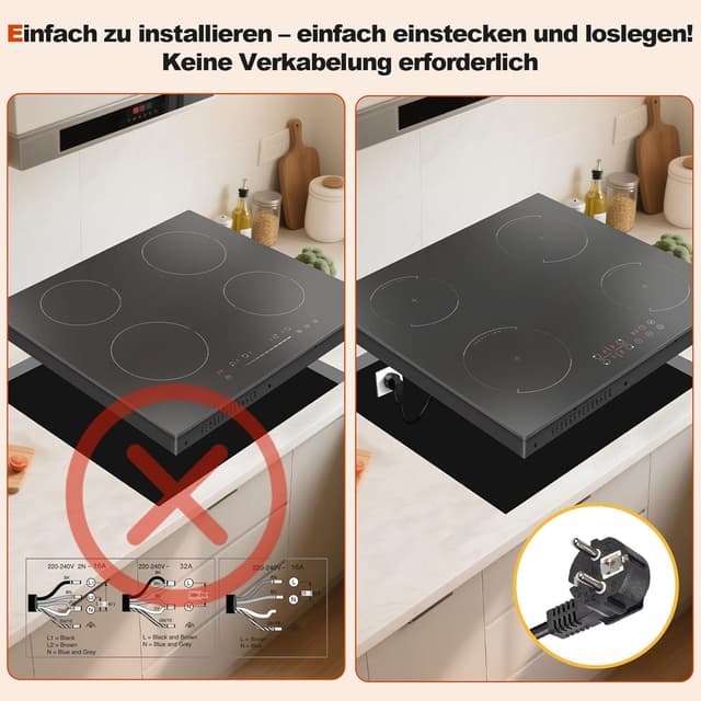 Detalle 2 de Hobsir hob Induktionskochfeld 60 cm